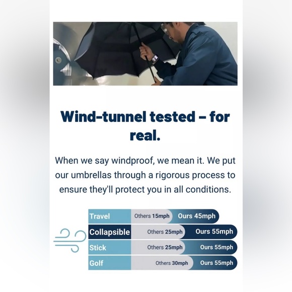 New Weatherman Michigan Collapsible Travel Umbrella - Picture 4 of 4